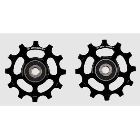 CERAMICSPEED Pulley Wheels SRAM AXS 12s - Galets de derailleur pour derailleur arriere SRAM AXS 12v - BLACK | Planetecycle