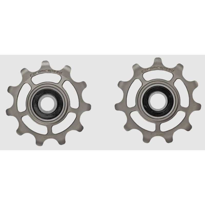 CERAMICSPEED Pulley Wheels Shimano 12s - Galets de derailleur pour SHIMANO 9250 8150 7150 - Titanium Coated | Planetecycle