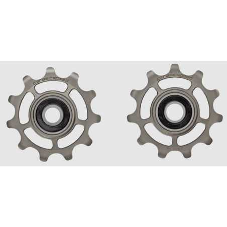CERAMICSPEED Pulley Wheels Shimano 12s - Galets de derailleur pour SHIMANO 9250 8150 7150 - Titanium Coated | Planetecycle