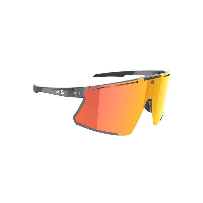 Lunettes Solaires AZR VISION RX MAGNETIQUE NOIRE CRYSTAL VERNIE / ECRAN HYDROHOBE ROUGE MUTLICOUCHE + 1 ECRAN INCOLORE / CAT 3 | Planetecycle