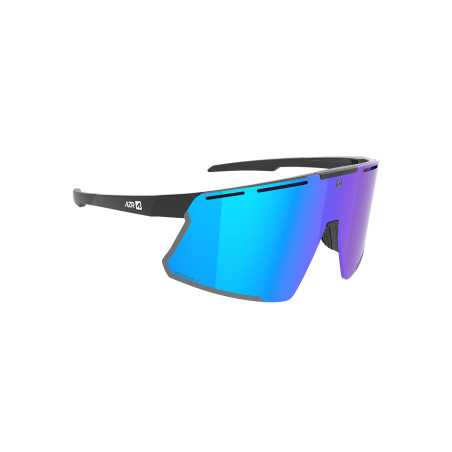 Lunettes Solaires AZR VISION RX MAGNETIQUE NOIRE VERNIE / ECRAN HYDROHOBE BLEU MUTLICOUCHE + 1 ECRAN INCOLORE / CAT 3 | Planetecycle