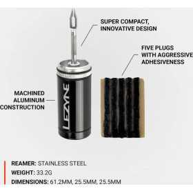 REPARATION LEZYNE KIT REPARATION TUBELESS ALU Black