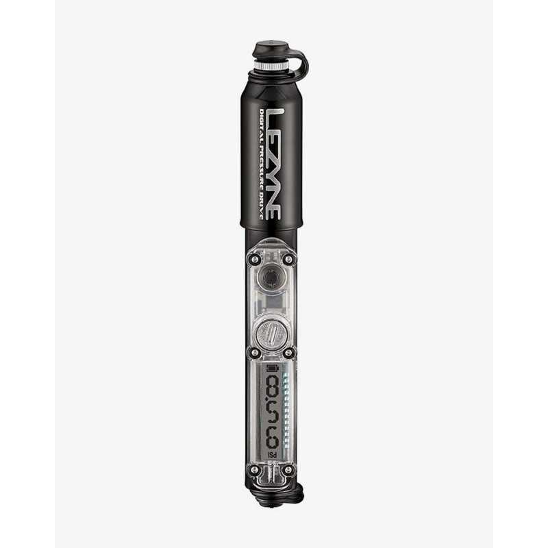 POMPE A MAIN HP LEZYNE PRESSURE DRIVE DIGITAL- S - Black Hi Gloss | Planetecycle