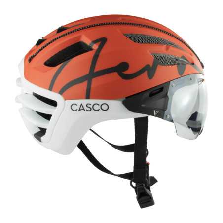 CASCO SPEEDairo Aero Burned orange-white - Casque vélo route aéro | Planetecycle