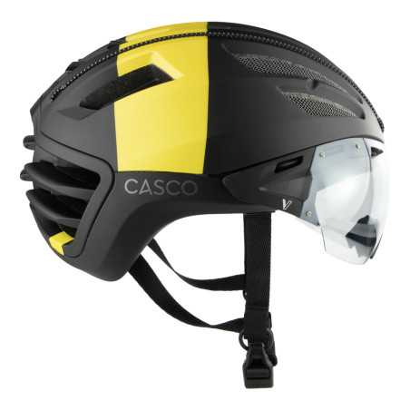 SPEEDairo Nitro Shade black-yellow - Casque vélo route aéro | Planetecycle