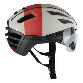 SPEEDairo SPEEDairo Nitro Silk silkwhite-grey-red - Casque vélo route aéro