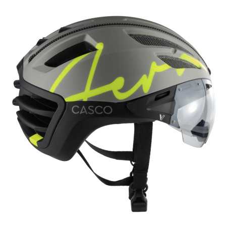CASCO SPEEDairo Aero Firefly silver-black-neon - Casque vélo route aéro | Planetecycle
