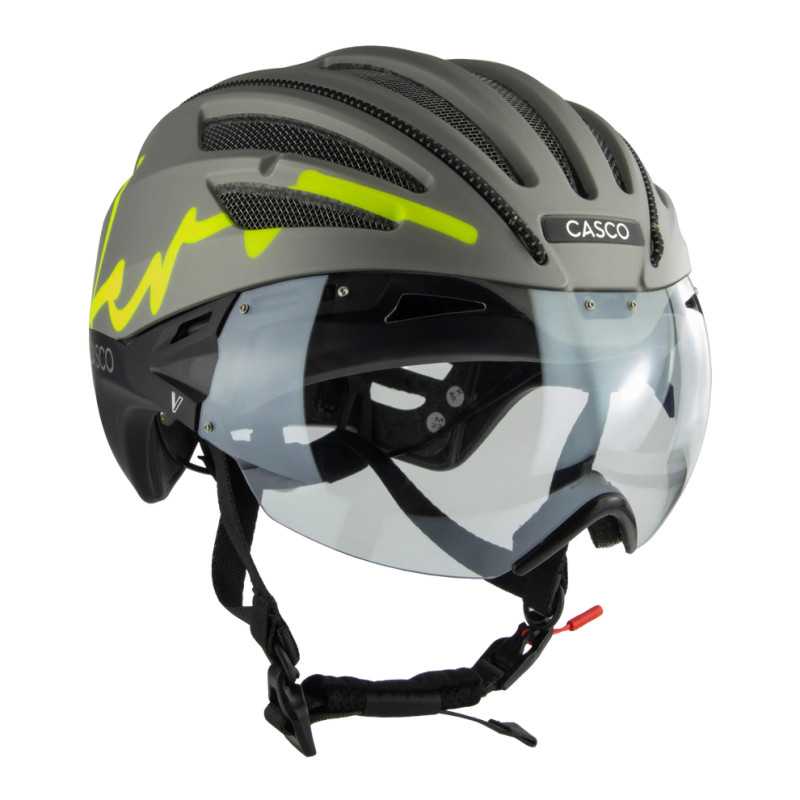 CASCO SPEEDairo Aero Firefly silver-black-neon - Casque vélo route aéro | Planetecycle
