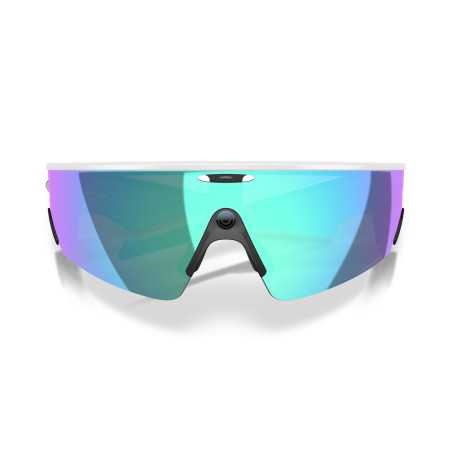 OAKLEY Meta Vanguard White prizm saphir OW8001 80010652 - Lunettes solaires connectées avec Caméra et écouteurs intégrés | Planetecycle