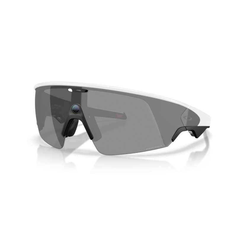 OAKLEY META VANGUARD Verres prizm black , Monture white - Lunettes solaires connectées avec Caméra et écouteurs intégrés | Planetecycle