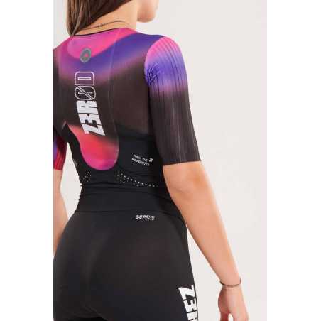 ZEROD TTSuit RACER Vortex Nebula - Trifonction Triathlon femme manches courtes | Planetecycle