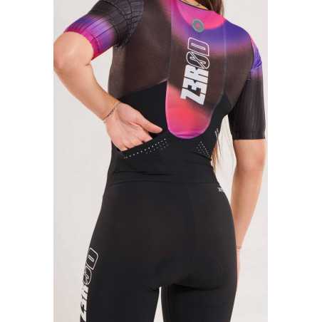 ZEROD TTSuit RACER Vortex Nebula - Trifonction Triathlon femme manches courtes | Planetecycle