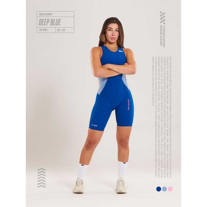 ZEROD RACER Deep Blue - Trifonction Triathlon Femme sans manches | Planetecycle