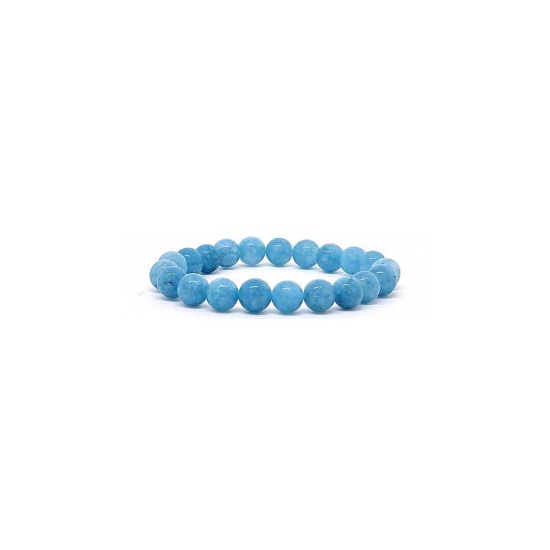 Bracelet Pierres Naturelles ANGELITE 8mm - KIREI PARIS BIJOUX | Planetecycle