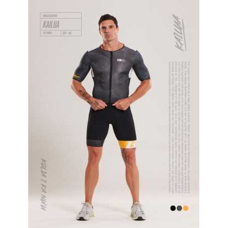 ZEROD TTSuit RACER Kailua - Trifonction Triathlon Homme manches courtes | Planetecycle