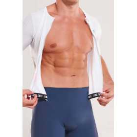 ZEROD TTSuit RACER Smoke White - Trifonction Triathlon Homme manches courtes