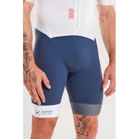ZEROD TTSuit RACER Smoke White - Trifonction Triathlon Homme manches courtes | Planetecycle