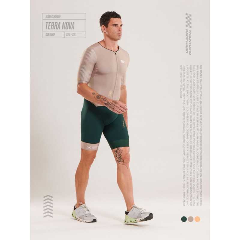 ZEROD TTSuit RACER Terra Nova - Trifonction Triathlon Homme manches courtes | Planetecycle