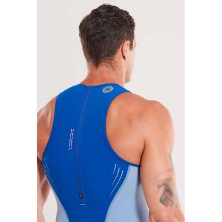 ZEROD RACER DeepBlue - Trifonction Triathlon Homme sans manches | Planetecycle ZEROD RACER DeepBlue - Trifonction Triathlon Homme sans manches | Planetecycle
