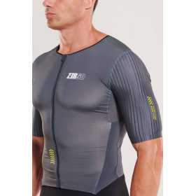 ZEROD TTSuit RACER Black Volt - Trifonction Triathlon Homme manches courtes