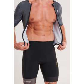 ZEROD TTSuit RACER Black Volt - Trifonction Triathlon Homme manches courtes