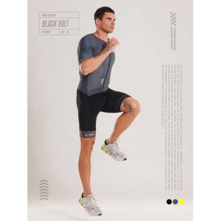 ZEROD TTSuit RACER Black Volt - Trifonction Triathlon Homme manches courtes | Planetecycle ZEROD TTSuit RACER Black Volt - Trifonction Triathlon Homme manches courtes | Planetecycle