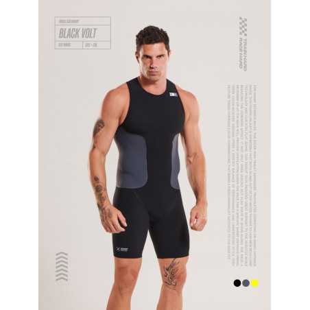 ZEROD RACER Black Volt - Trifonction Triathlon Homme sans manches | Planetecycle