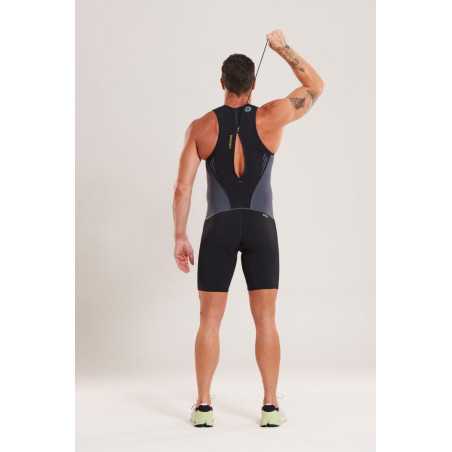 ZEROD RACER Black Volt - Trifonction Triathlon Homme sans manches | Planetecycle