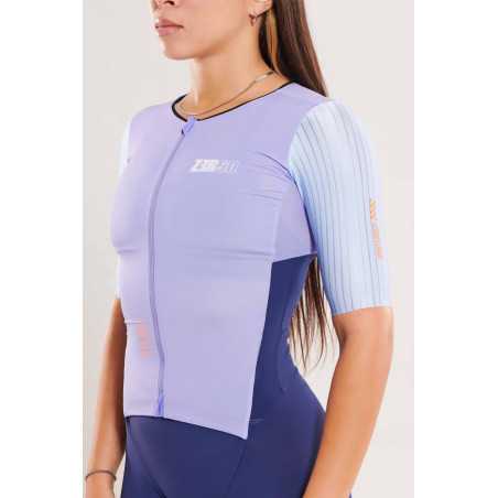 ZEROD TTSuit RACER Lavender - Trifonction Triathlon femme manches courtes | Planetecycle