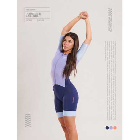 ZEROD TTSuit RACER Lavender - Trifonction Triathlon femme manches courtes | Planetecycle