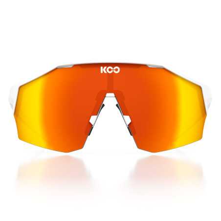 KOO ALIBI - Matt - White / Red - Version Large - Lunettes Solaires Cyclisme et Triathlon | Planetecycle