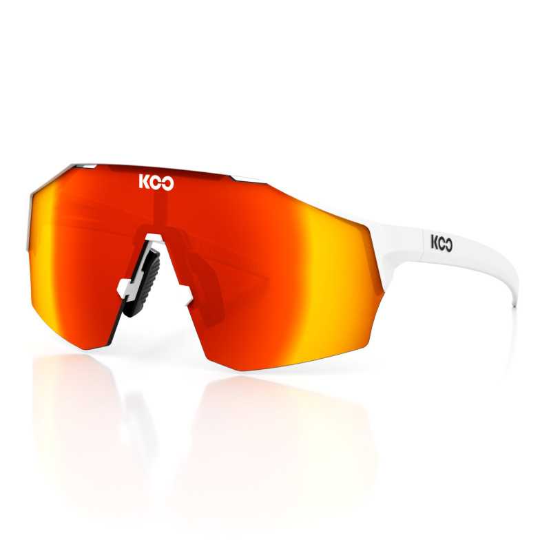KOO ALIBI ALIBI - Matt - White / L. Red - Version Large - Lunettes Solaires Cyclisme et Triathlon | Planetecycle