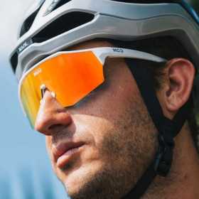 KOO ALIBI ALIBI - Matt - White / L. Red - Version Large - Lunettes Solaires Cyclisme et Triathlon