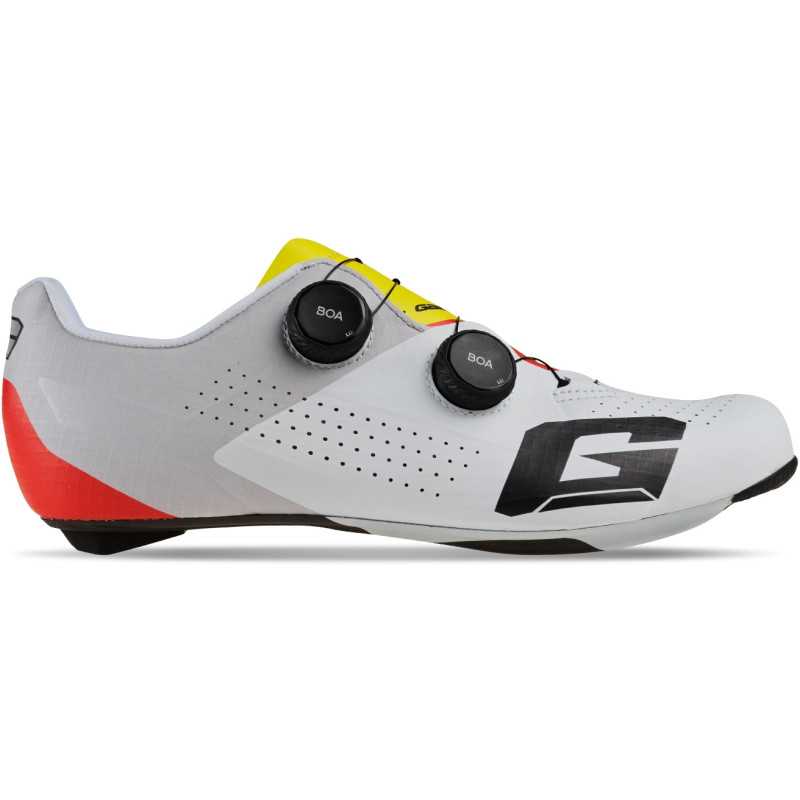 Gaerne G.JET White/Red/Yellow 2026 - Chaussures velo route | Planetecycle