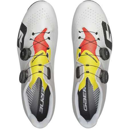Gaerne G.JET White/Red/Yellow 2026 - Chaussures velo route | Planetecycle Gaerne G.JET White/Red/Yellow 2026 - Chaussures velo route | Planetecycle