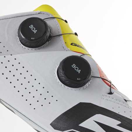 Gaerne G.JET White/Red/Yellow 2026 - Chaussures velo route | Planetecycle Gaerne G.JET White/Red/Yellow 2026 - Chaussures velo route | Planetecycle