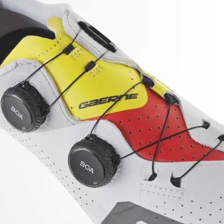 Gaerne G.JET White/Red/Yellow 2026 - Chaussures velo route | Planetecycle Gaerne G.JET White/Red/Yellow 2026 - Chaussures velo route | Planetecycle