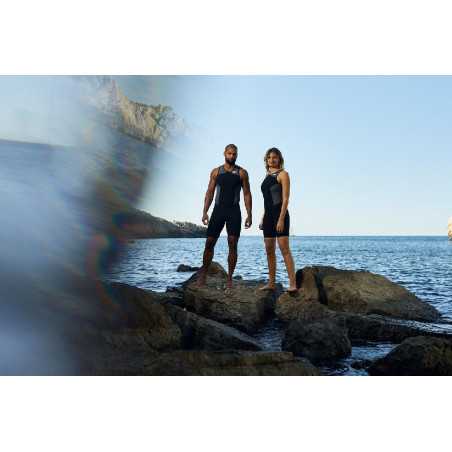 ZEROD ELITE Femme BLACK SERIES - Trifonction Triathlon Femme sans manches | Planetecycle