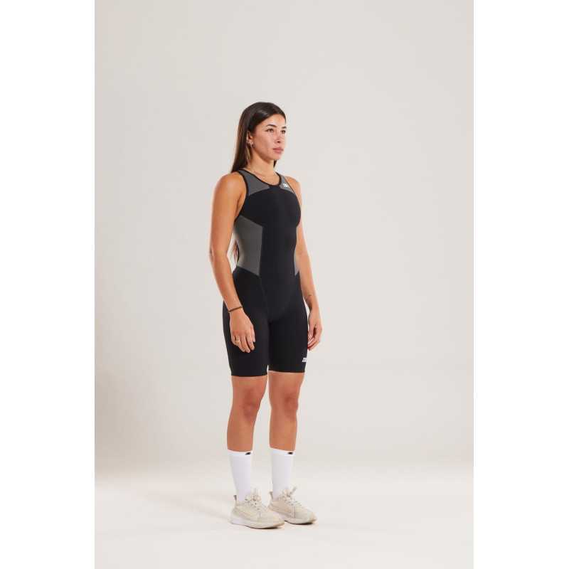 ZEROD ELITE Femme BLACK SERIES - Trifonction Triathlon Femme sans manches | Planetecycle