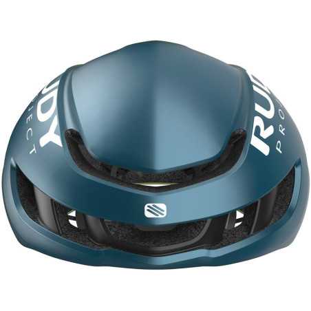 RUDY PROJECT NYTRON BLUE AVIO - APPLE GREEN METAL MATTE - Casque Route | Planetecycle