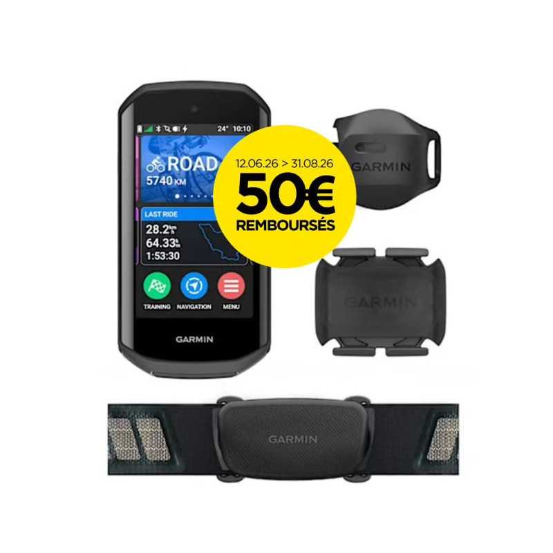 GARMIN 1050 Edge Bundle Performance (avec ceinture cardio et capteurs cadence et vitesse) - Compteur GPS Cycle - EN STOCK | Planetecycle