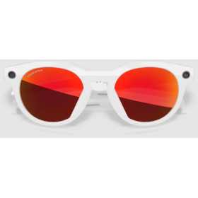 OAKLEY META HSTN AI Warm Grey avec verres Prizm Rubis - Lunettes solaires connectées avec Caméra et écouteurs intégrés