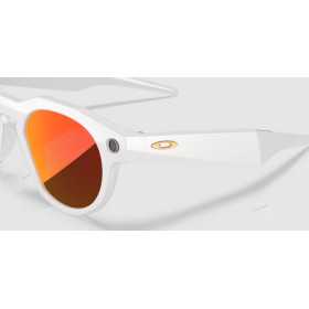 OAKLEY META HSTN AI Warm Grey avec verres Prizm Rubis - Lunettes solaires connectées avec Caméra et écouteurs intégrés