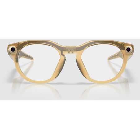 OAKLEY META HSTN AI Curry Clair avec Verres Photochromiques Transition Brown - Lunettes solaires connectées IA | Planetecycle