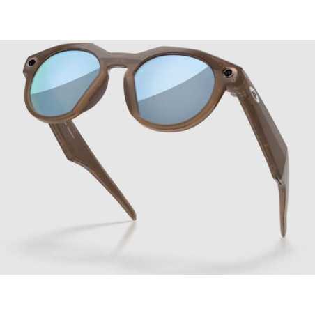 OAKLEY META HSTN AI Marron Smoke avec Verres polariés Prizm Deep Water Polarized - Lunettes solaires connectées IA | Planetecycle OAKLEY META HSTN AI Marron Smoke avec Verres polariés Prizm Deep Water Polarized - Lunettes solaires connectées IA | Planetecycle