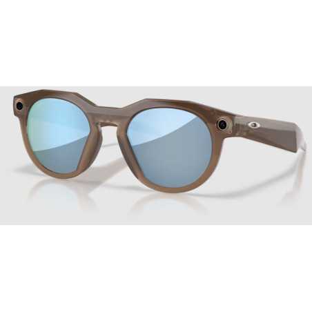 OAKLEY META HSTN AI Marron Smoke avec Verres polariés Prizm Deep Water Polarized - Lunettes solaires connectées IA | Planetecycle OAKLEY META HSTN AI Marron Smoke avec Verres polariés Prizm Deep Water Polarized - Lunettes solaires connectées IA | Planetecycle