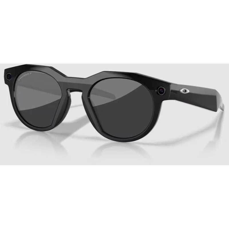 OAKLEY META HSTN AI Black avec Verres polarisés Prizm Polarized Black - Lunettes solaires connectées IA | Planetecycle