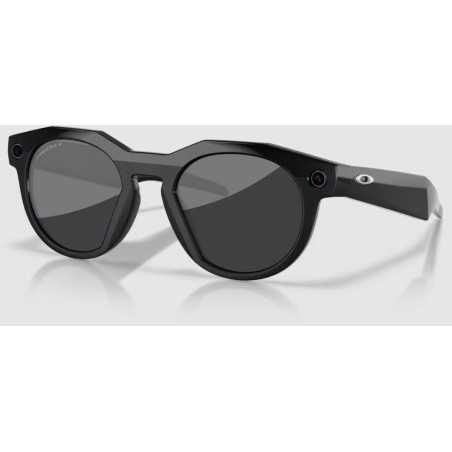 OAKLEY META HSTN AI Black avec Verres polarisés Prizm Polarized Black - Lunettes solaires connectées IA | Planetecycle