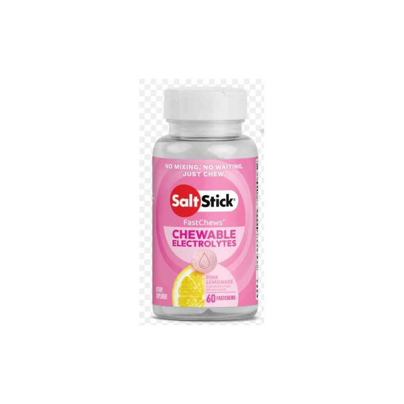 SALTSTICK Fastchews Pink Lemonade - Boite de 60 pastilles electrolyte à croquer | Planetecycle