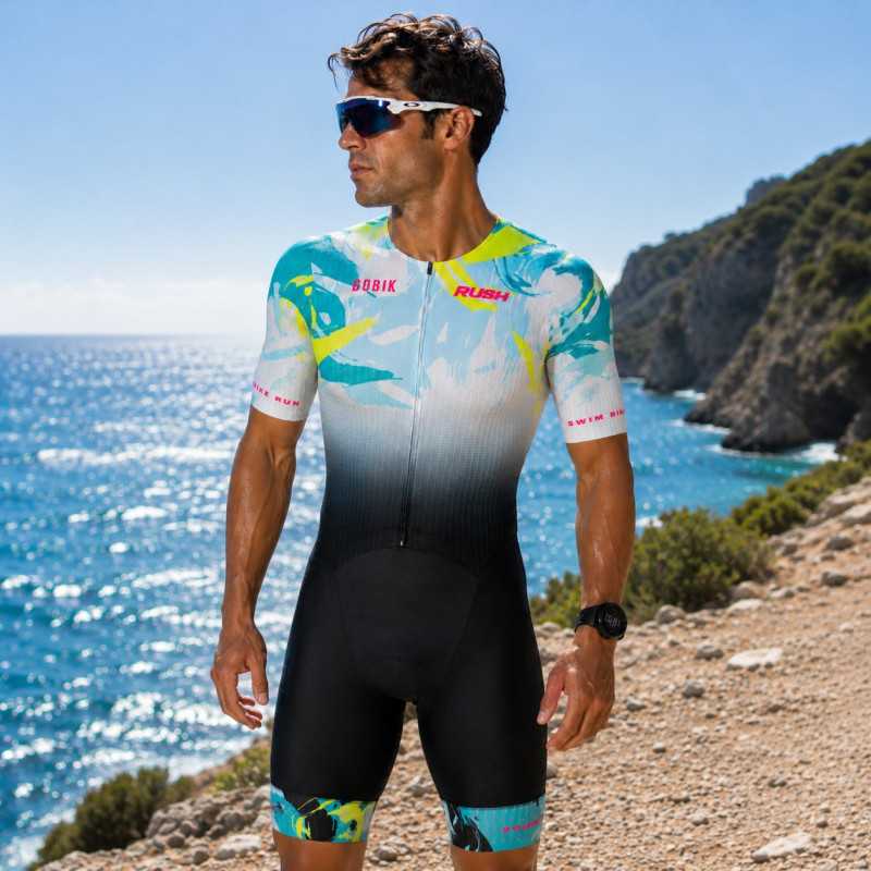 RUSH ALLIGATOR AQUA Homme - Trifonction Triathlon manches courtes | Planetecycle